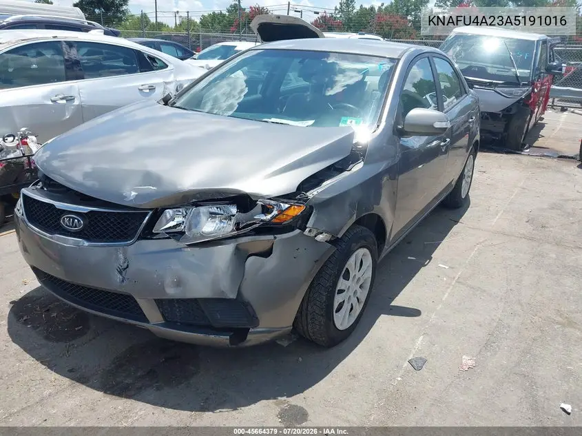 2010 Kia Forte Ex VIN: KNAFU4A23A5191016 Lot: 45664379