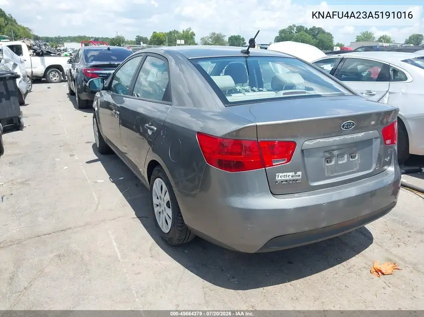 2010 Kia Forte Ex VIN: KNAFU4A23A5191016 Lot: 45664379