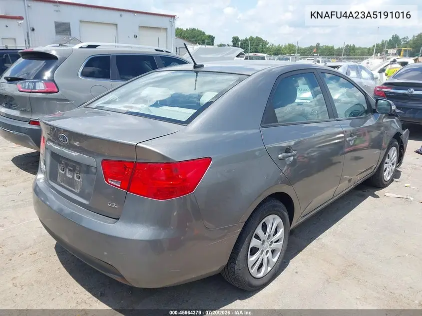 2010 Kia Forte Ex VIN: KNAFU4A23A5191016 Lot: 45664379
