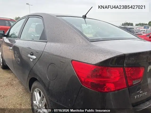 2011 Kia Forte Ex VIN: KNAFU4A23B5427021 Lot: 20268939