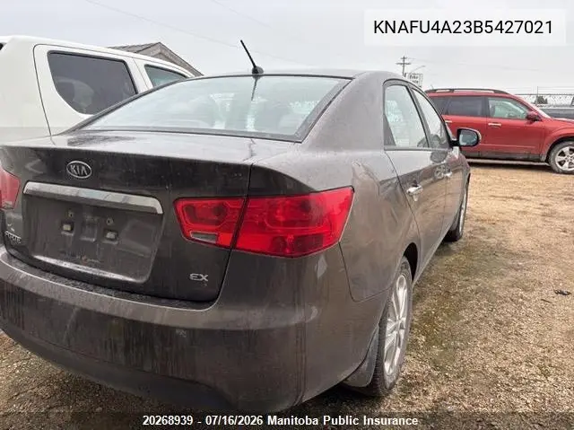 2011 Kia Forte Ex VIN: KNAFU4A23B5427021 Lot: 20268939