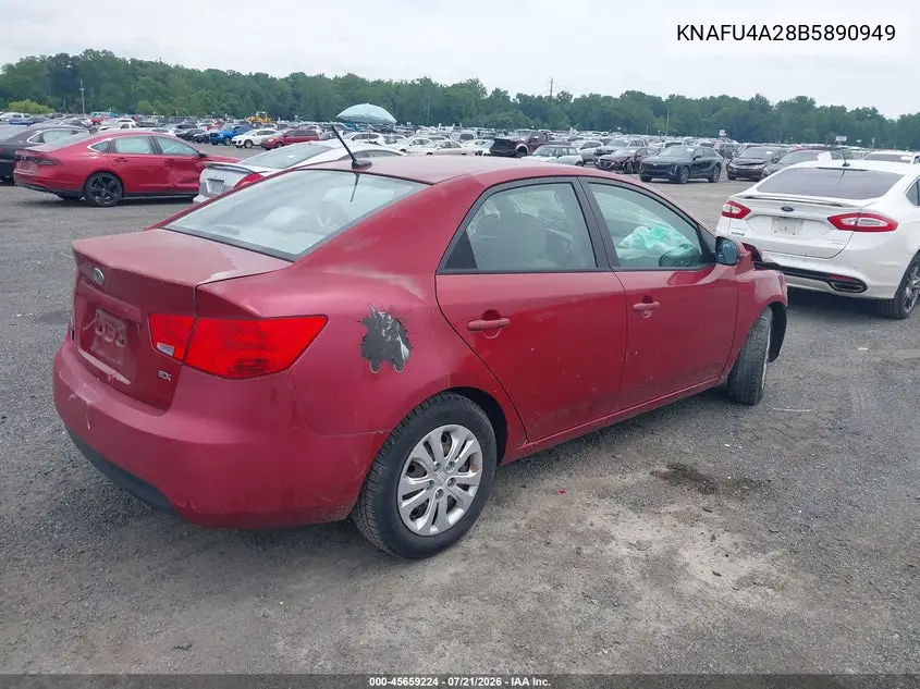 2011 Kia Forte Ex VIN: KNAFU4A28B5890949 Lot: 45659224