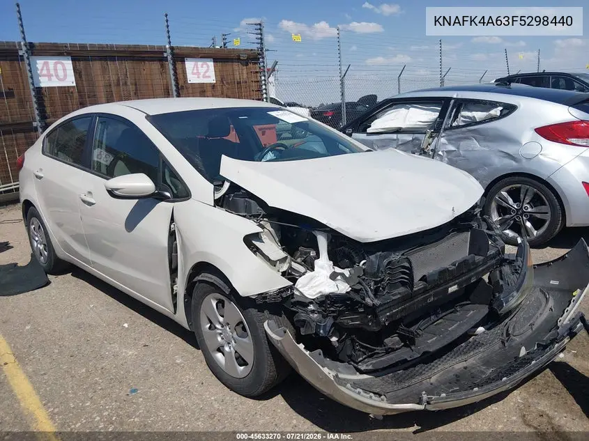 2015 Kia Forte Lx VIN: KNAFK4A63F5298440 Lot: 45633270