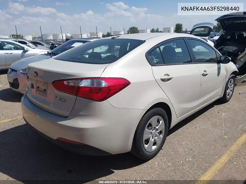 2015 Kia Forte Lx VIN: KNAFK4A63F5298440 Lot: 45633270