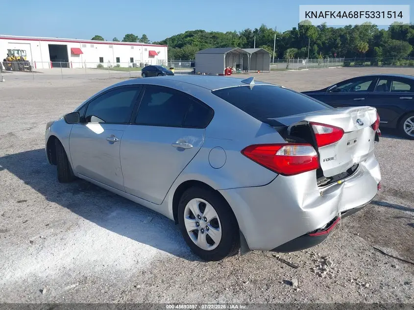 2015 Kia Forte Lx VIN: KNAFK4A68F5331514 Lot: 45693597