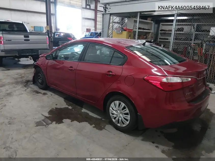 2016 Kia Forte Lx VIN: KNAFK4A60G5458467 Lot: 45540831