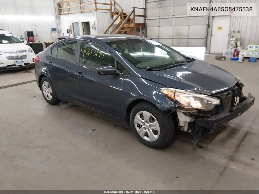 2016 Kia Forte Lx VIN: KNAFK4A65G5475538 Lot: 45683194