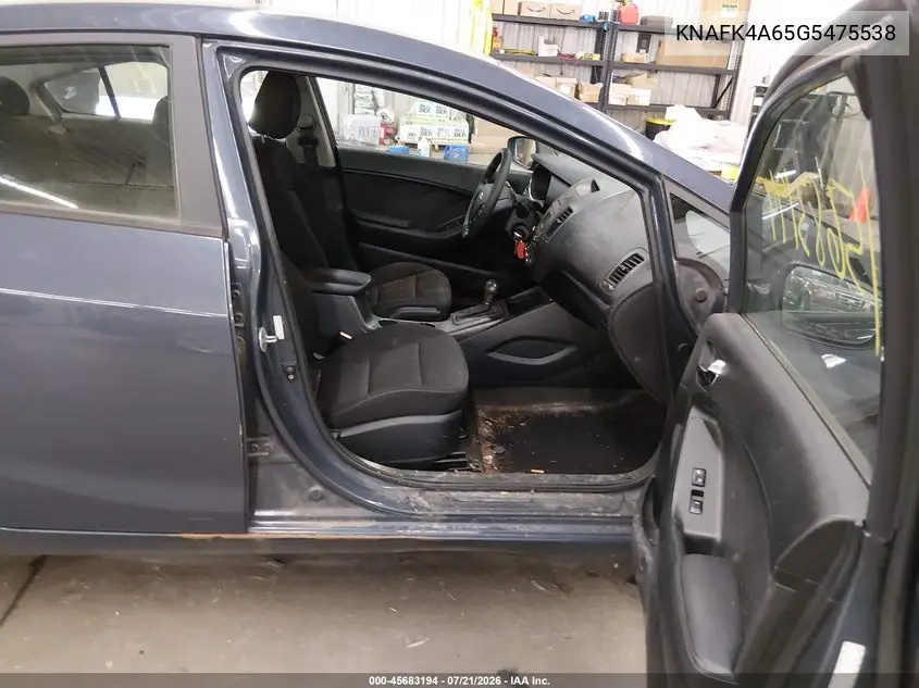 2016 Kia Forte Lx VIN: KNAFK4A65G5475538 Lot: 45683194
