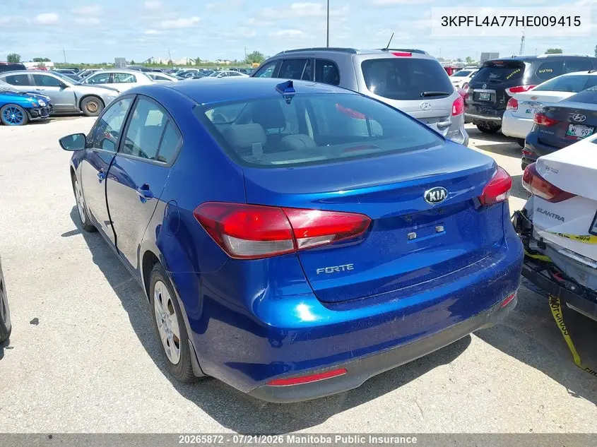 2017 Kia Forte Lx VIN: 3KPFL4A77HE009415 Lot: 20265872