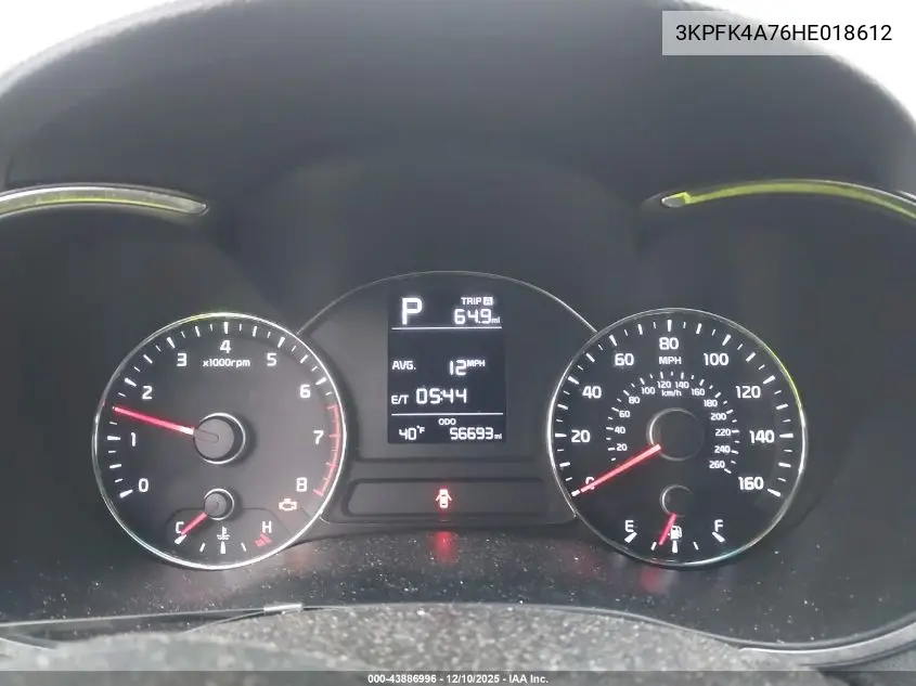 3KPFK4A76HE018612 2017 Kia Forte Lx