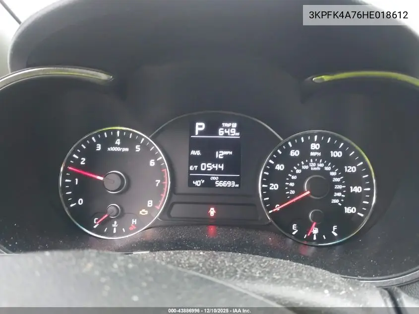 3KPFK4A76HE018612 2017 Kia Forte Lx
