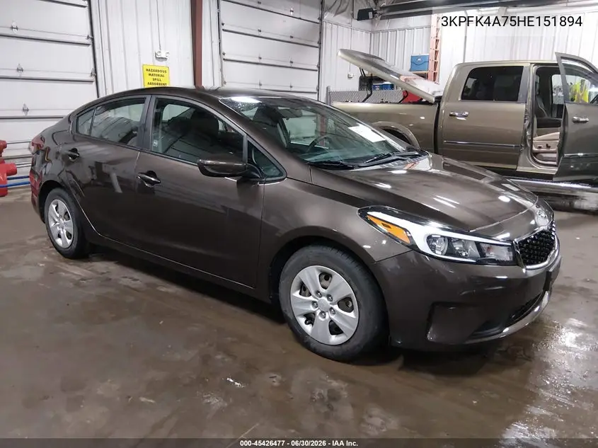 2017 Kia Forte Lx VIN: 3KPFK4A75HE151894 Lot: 45426477