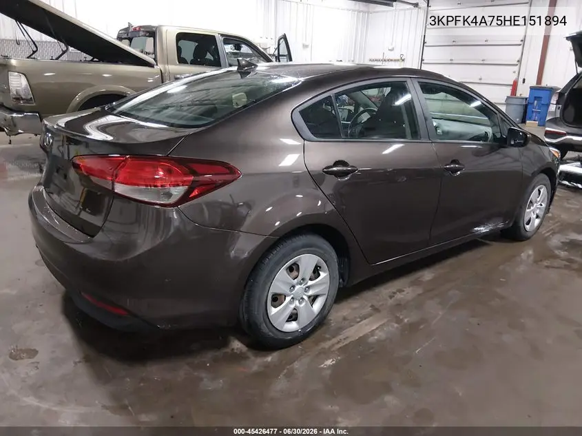 2017 Kia Forte Lx VIN: 3KPFK4A75HE151894 Lot: 45426477
