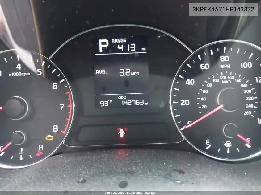 2017 Kia Forte Lx VIN: 3KPFK4A71HE143372 Lot: 45682992