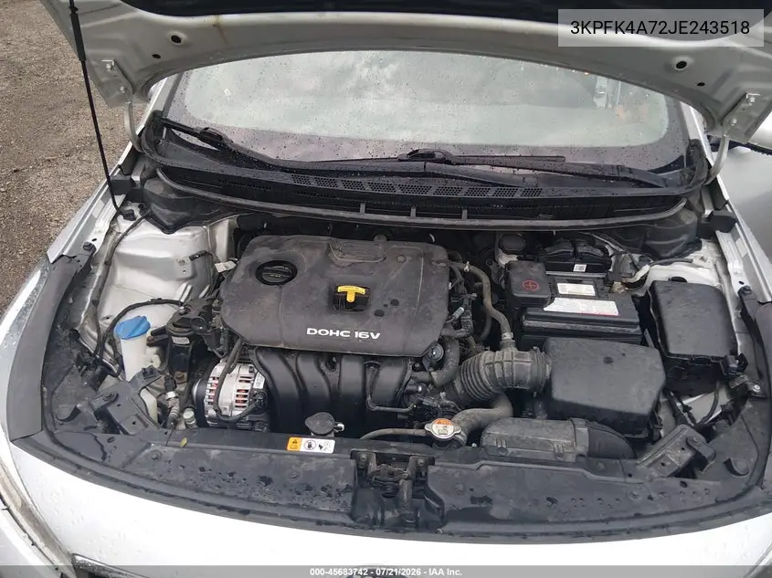 2018 Kia Forte Lx VIN: 3KPFK4A72JE243518 Lot: 45683742