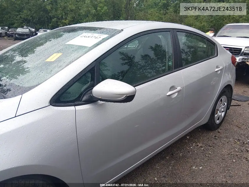 2018 Kia Forte Lx VIN: 3KPFK4A72JE243518 Lot: 45683742