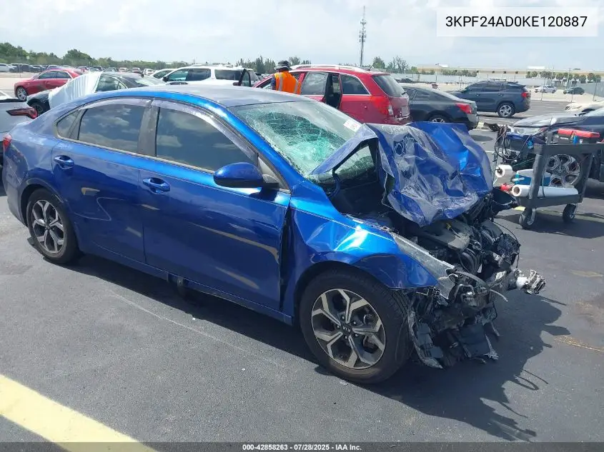 2019 Kia Forte Lxs VIN: 3KPF24AD0KE120887 Lot: 42858263