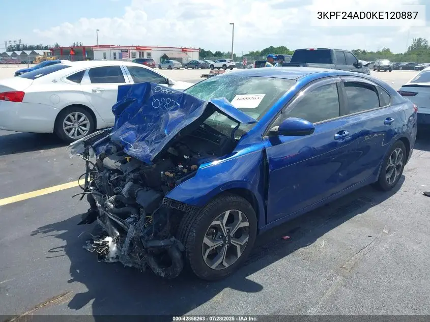 2019 Kia Forte Lxs VIN: 3KPF24AD0KE120887 Lot: 42858263