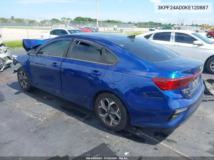 2019 Kia Forte Lxs VIN: 3KPF24AD0KE120887 Lot: 42858263