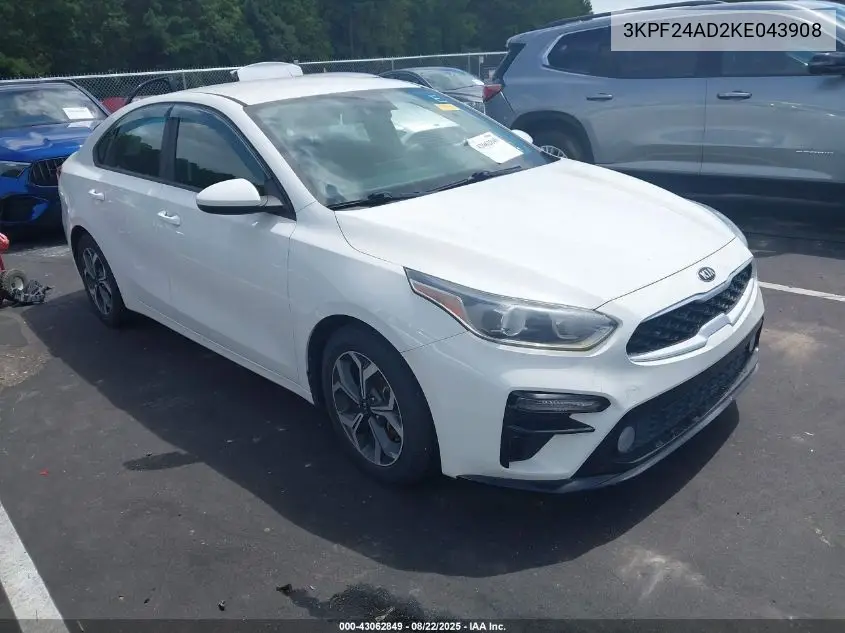 3KPF24AD2KE043908 2019 Kia Forte Lxs