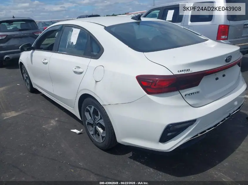3KPF24AD2KE043908 2019 Kia Forte Lxs