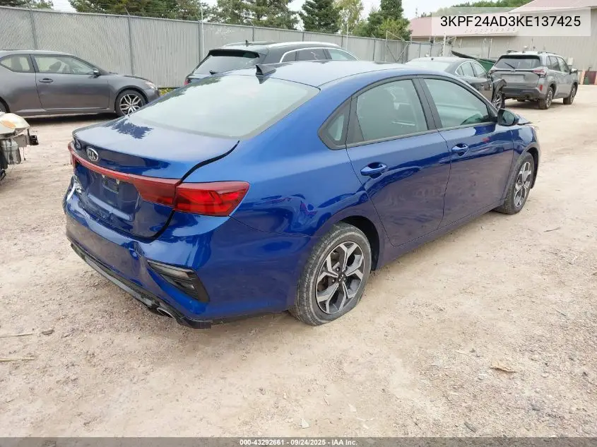 3KPF24AD3KE137425 2019 Kia Forte Lxs