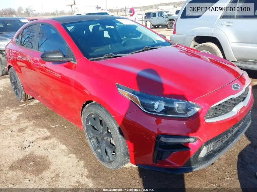 3KPF24AD9KE010100 2019 Kia Forte Lxs