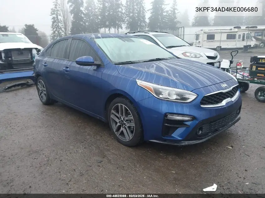 3KPF34AD4KE006680 2019 Kia Forte S