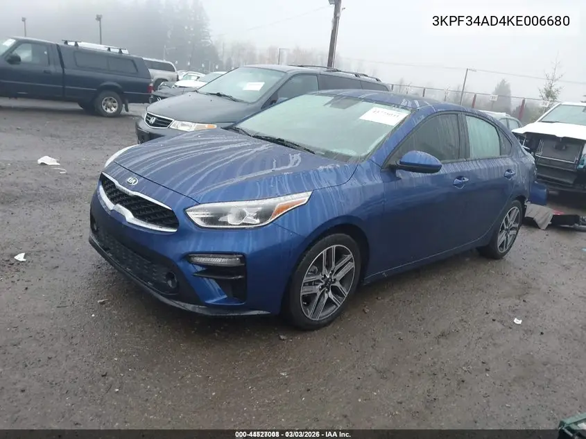 3KPF34AD4KE006680 2019 Kia Forte S