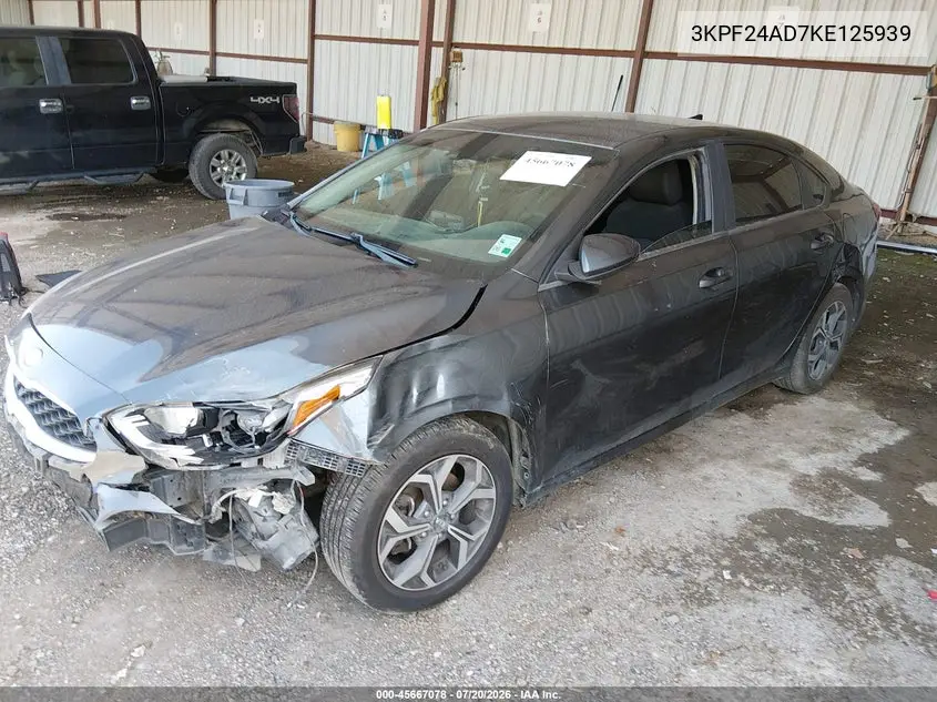 2019 Kia Forte Lxs VIN: 3KPF24AD7KE125939 Lot: 45667078
