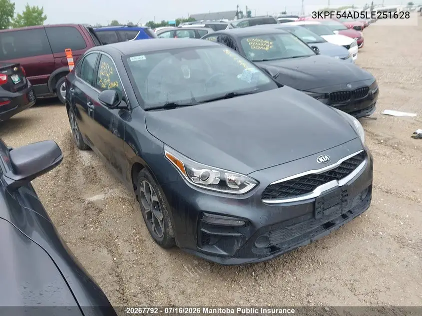 2020 Kia Forte Ex VIN: 3KPF54AD5LE251628 Lot: 20267792