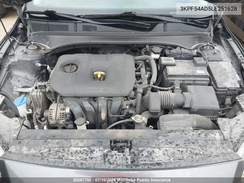 2020 Kia Forte Ex VIN: 3KPF54AD5LE251628 Lot: 20267792