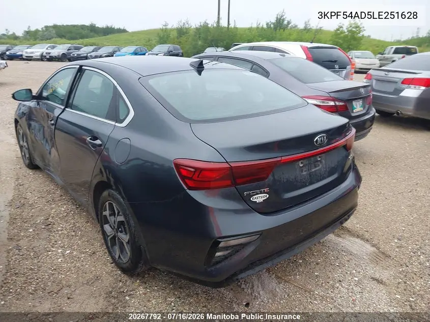 2020 Kia Forte Ex VIN: 3KPF54AD5LE251628 Lot: 20267792
