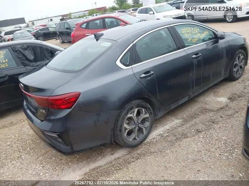 2020 Kia Forte Ex VIN: 3KPF54AD5LE251628 Lot: 20267792
