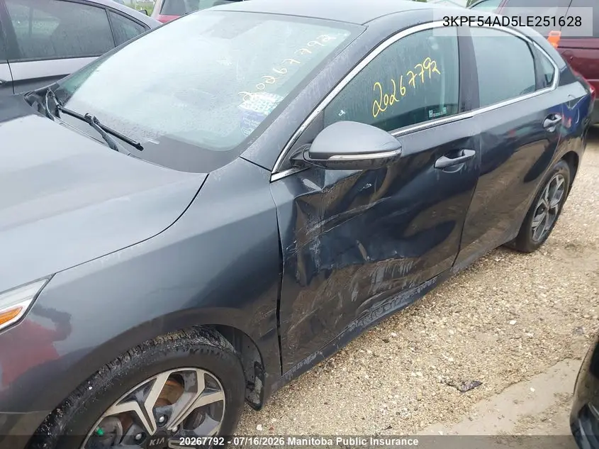 2020 Kia Forte Ex VIN: 3KPF54AD5LE251628 Lot: 20267792