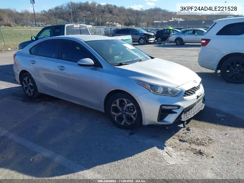 3KPF24AD4LE221528 2020 Kia Forte Lxs