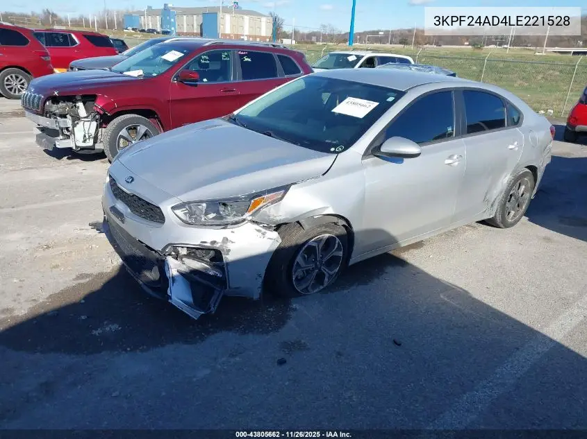 3KPF24AD4LE221528 2020 Kia Forte Lxs
