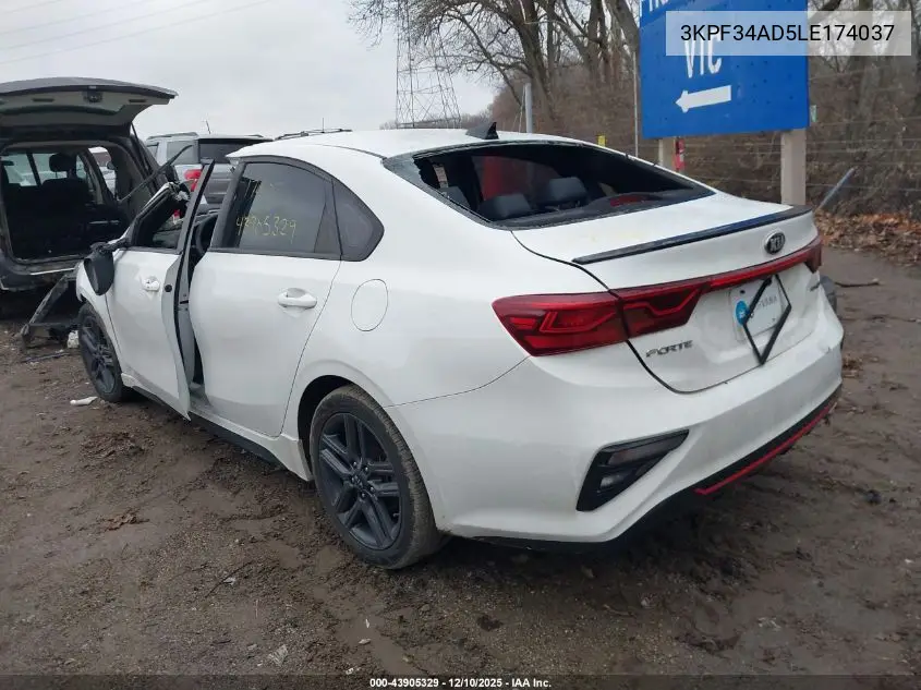 3KPF34AD5LE174037 2020 Kia Forte Gt-Line