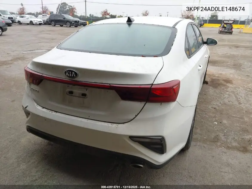3KPF24AD0LE148674 2020 Kia Forte Lxs