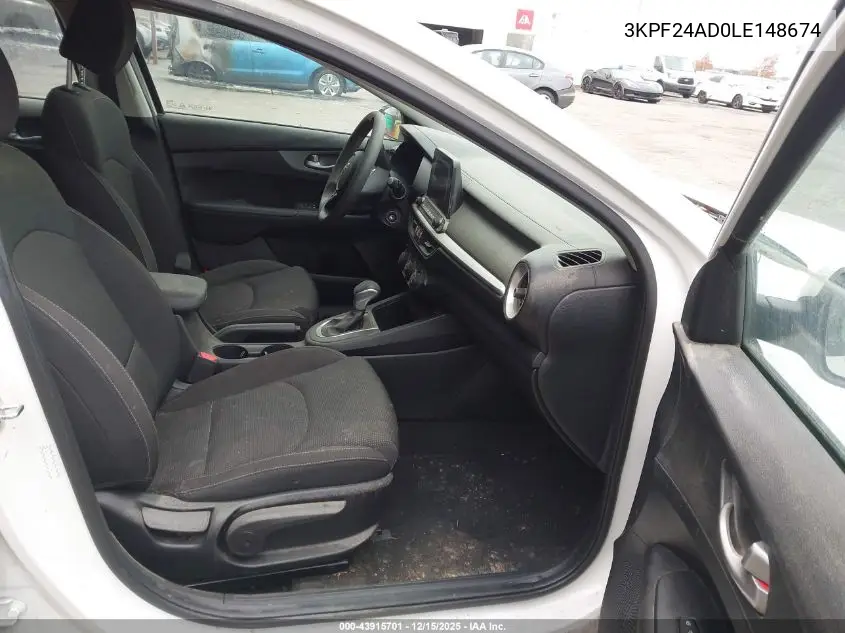 3KPF24AD0LE148674 2020 Kia Forte Lxs