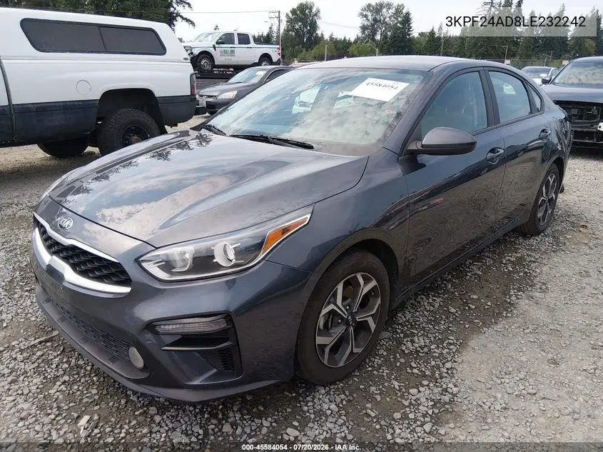 2020 Kia Forte Lxs VIN: 3KPF24AD8LE232242 Lot: 45584054