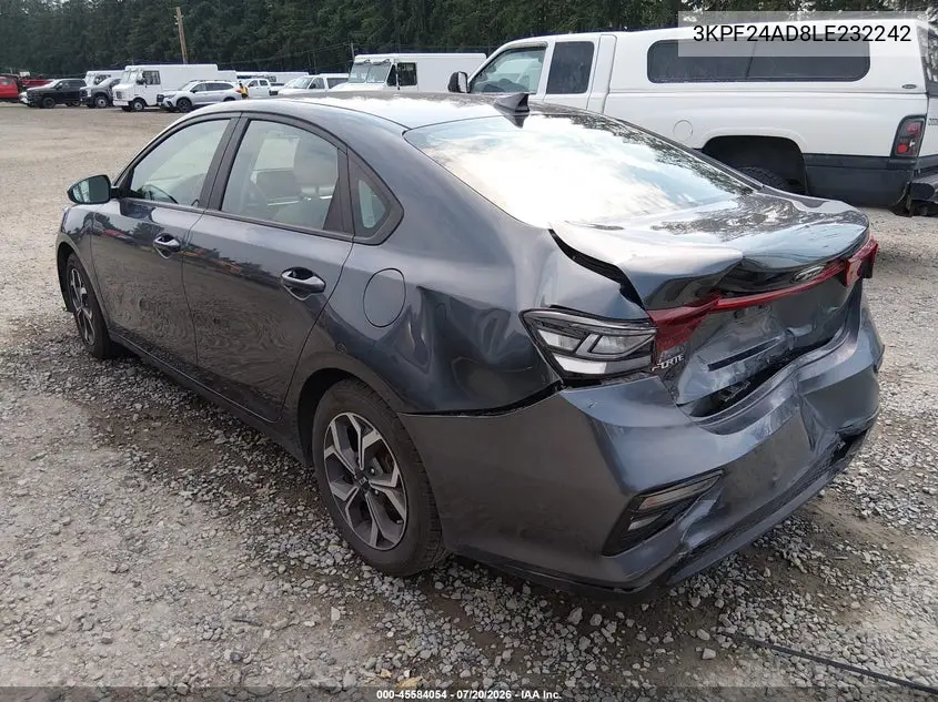 2020 Kia Forte Lxs VIN: 3KPF24AD8LE232242 Lot: 45584054