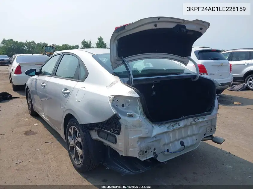 2020 Kia Forte Lxs VIN: 3KPF24AD1LE228159 Lot: 45594116