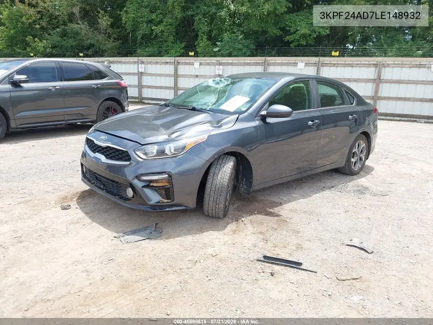 2020 Kia Forte Lxs VIN: 3KPF24AD7LE148932 Lot: 45598815