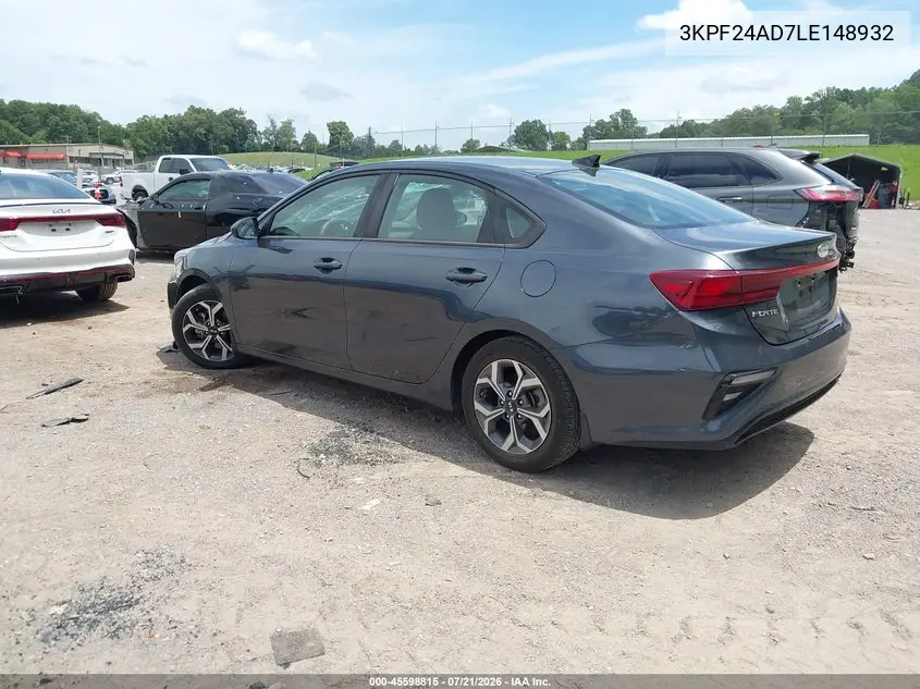 2020 Kia Forte Lxs VIN: 3KPF24AD7LE148932 Lot: 45598815