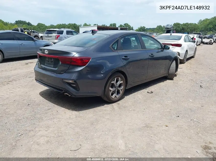2020 Kia Forte Lxs VIN: 3KPF24AD7LE148932 Lot: 45598815