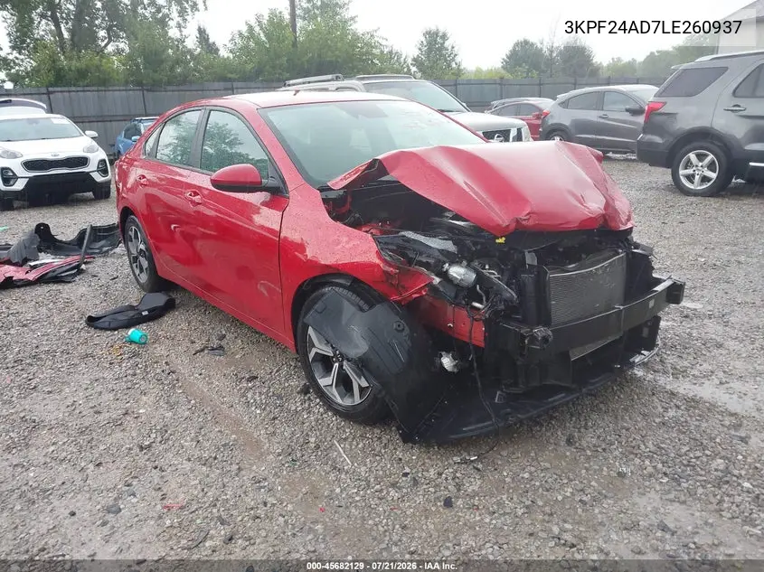 2020 Kia Forte Lxs VIN: 3KPF24AD7LE260937 Lot: 45682129