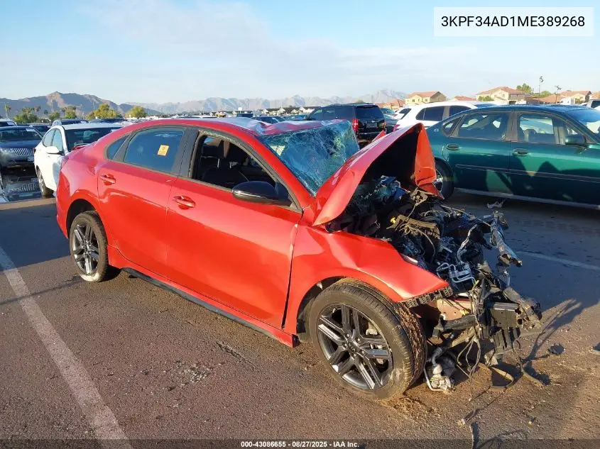3KPF34AD1ME389268 2021 Kia Forte Gt-Line