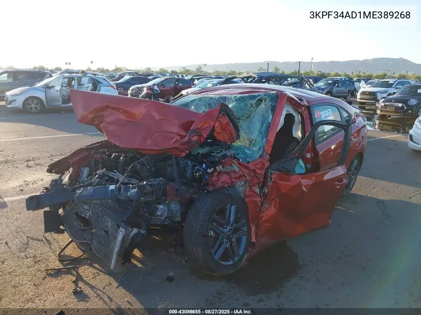 3KPF34AD1ME389268 2021 Kia Forte Gt-Line