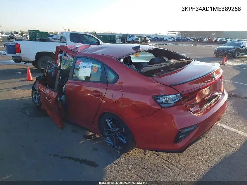 3KPF34AD1ME389268 2021 Kia Forte Gt-Line